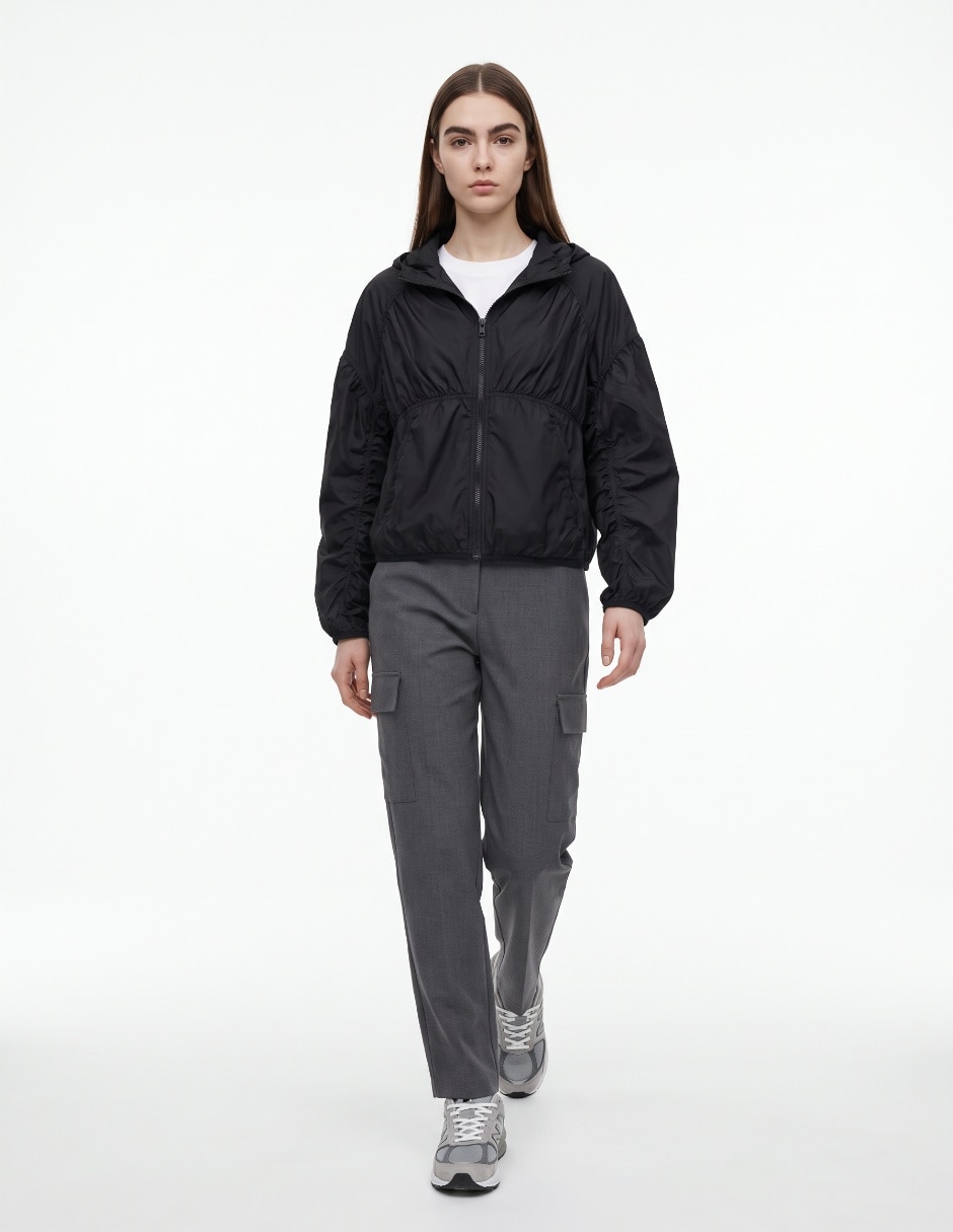 Chamarra Casual No impermeable de Poliéster para mujer 3