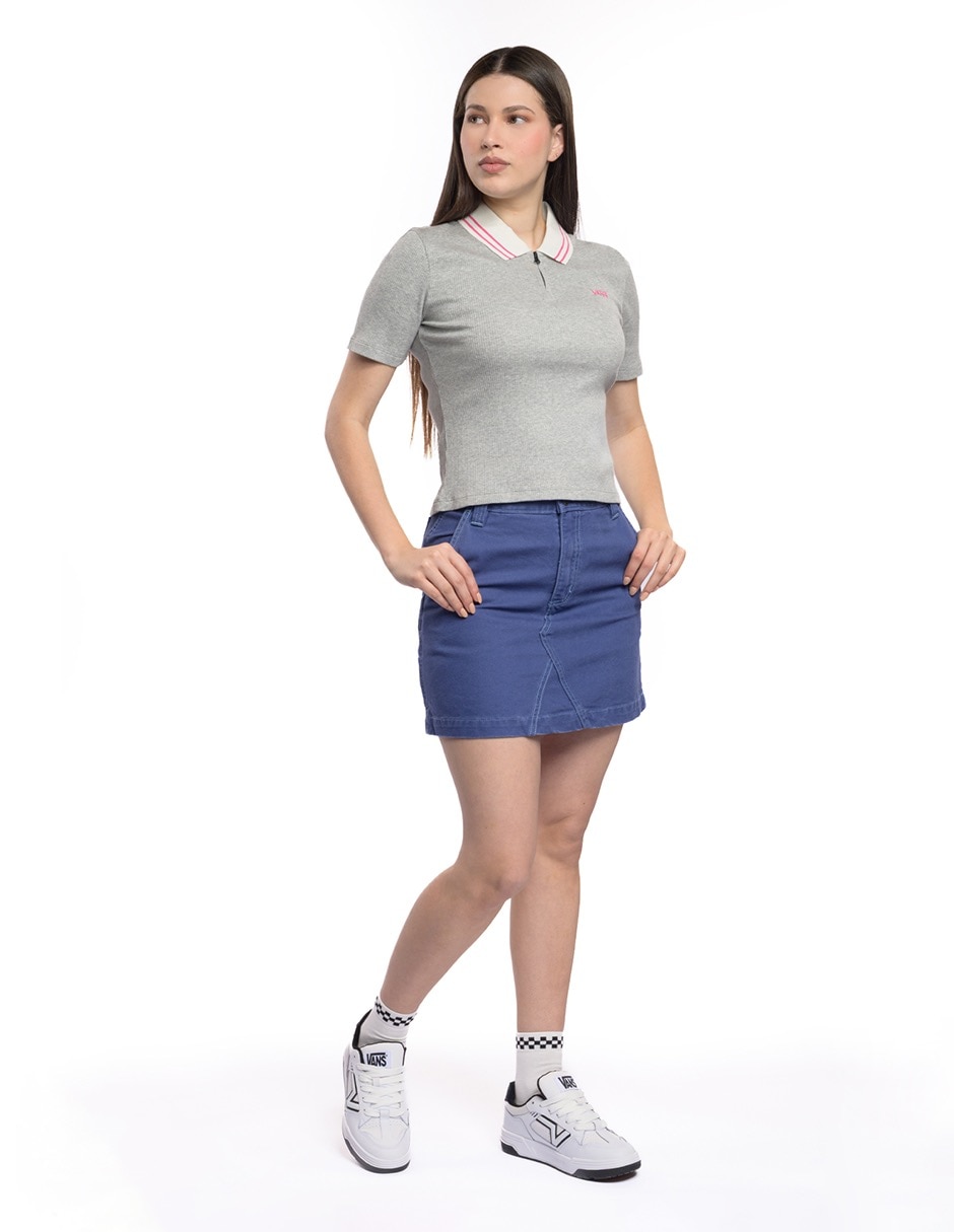 Falda mini Vans a la cintura
