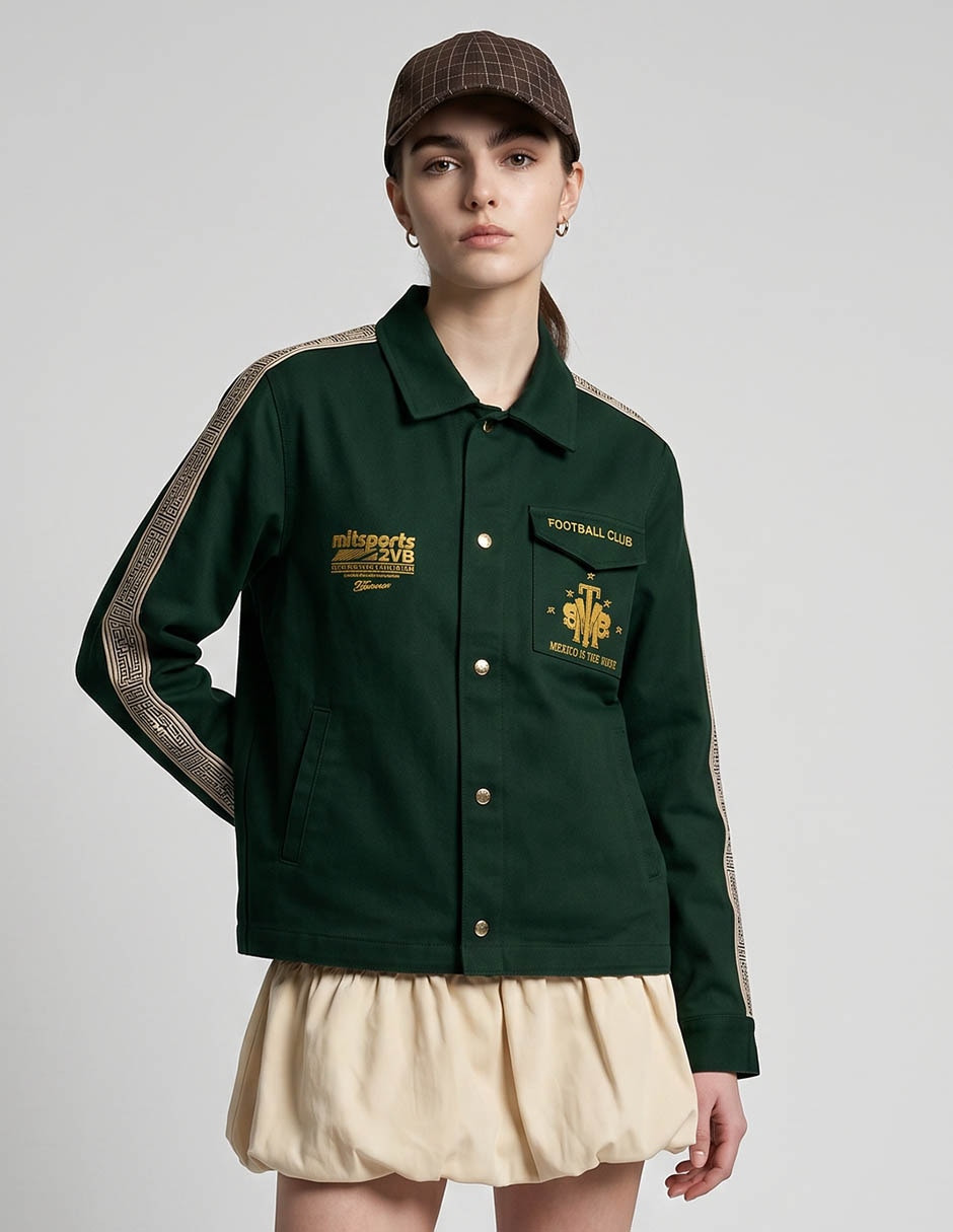 Chamarra Casual No Impermeable De Algodón Para Mujer