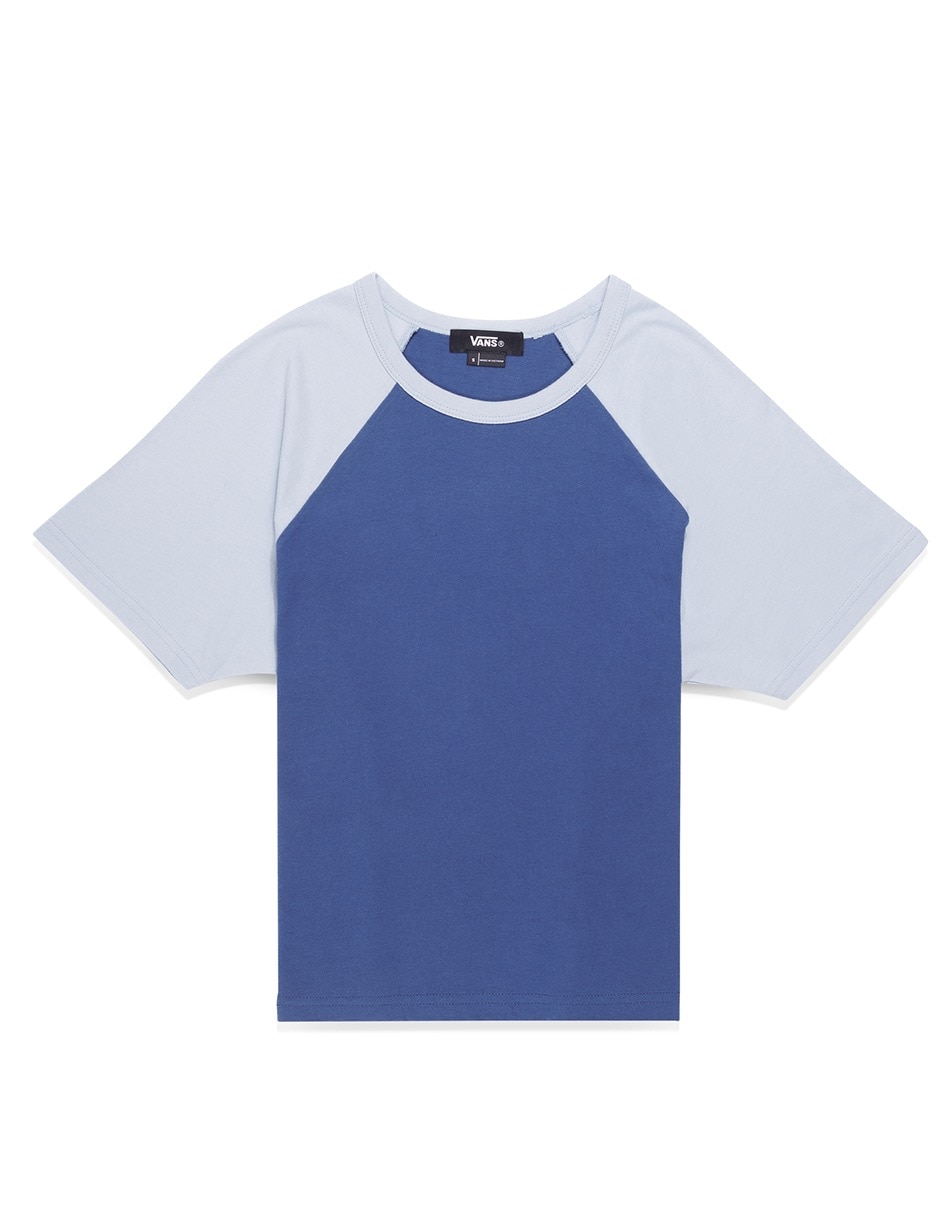 Playera manga corta Gracie Raglan cuello redondo para mujer 3