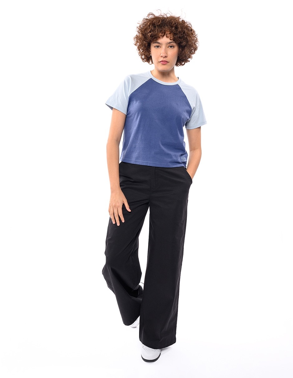 Playera manga corta Gracie Raglan cuello redondo para mujer 2