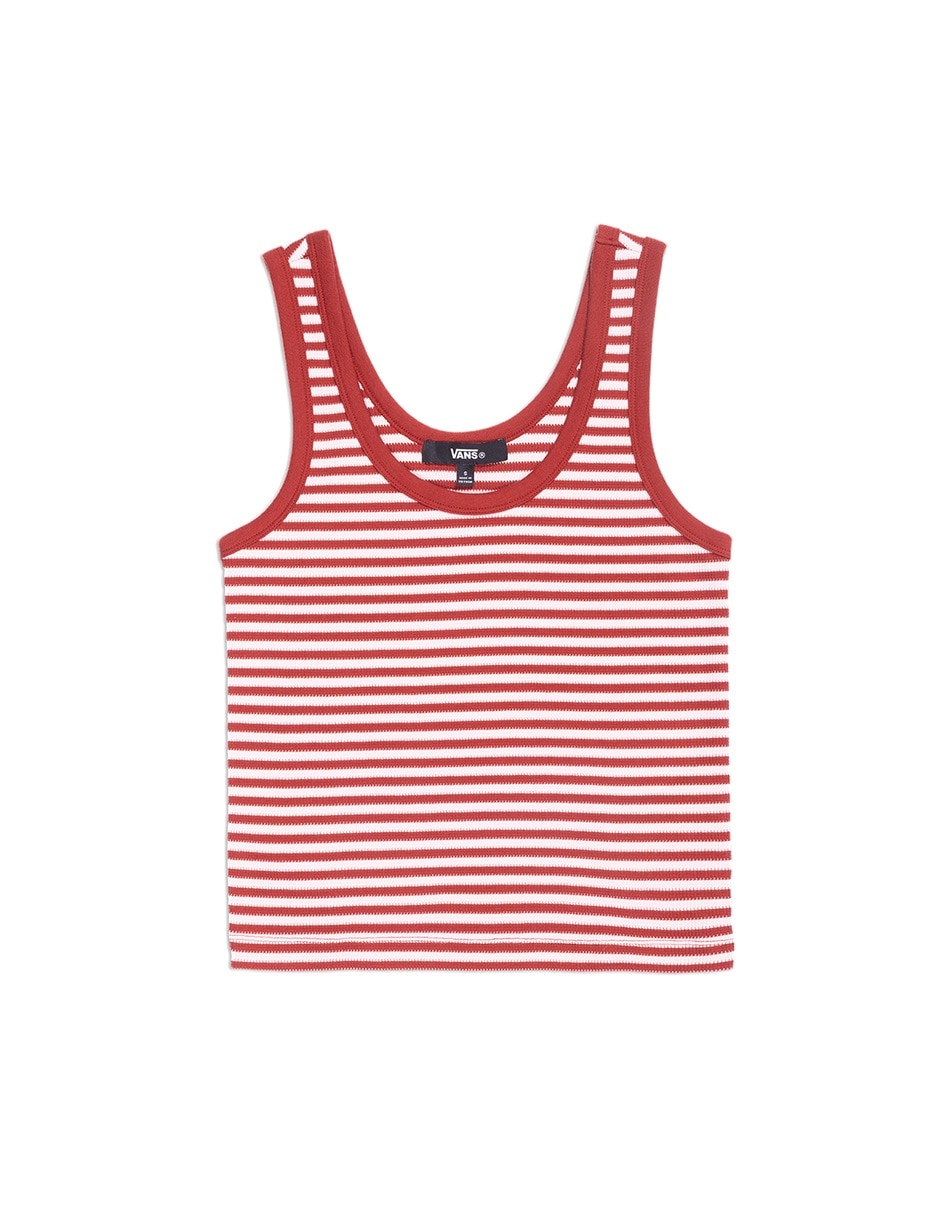 Playera manga corta Lilly Stripe cuello redondo para mujer 3