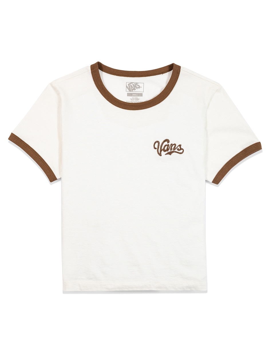 Playera manga corta Lefty Script cuello redondo para mujer 2
