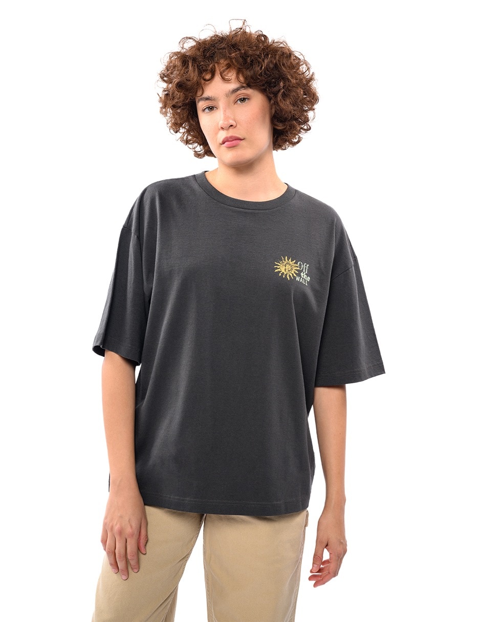 Playera manga corta Dreams Spills cuello redondo para mujer 1