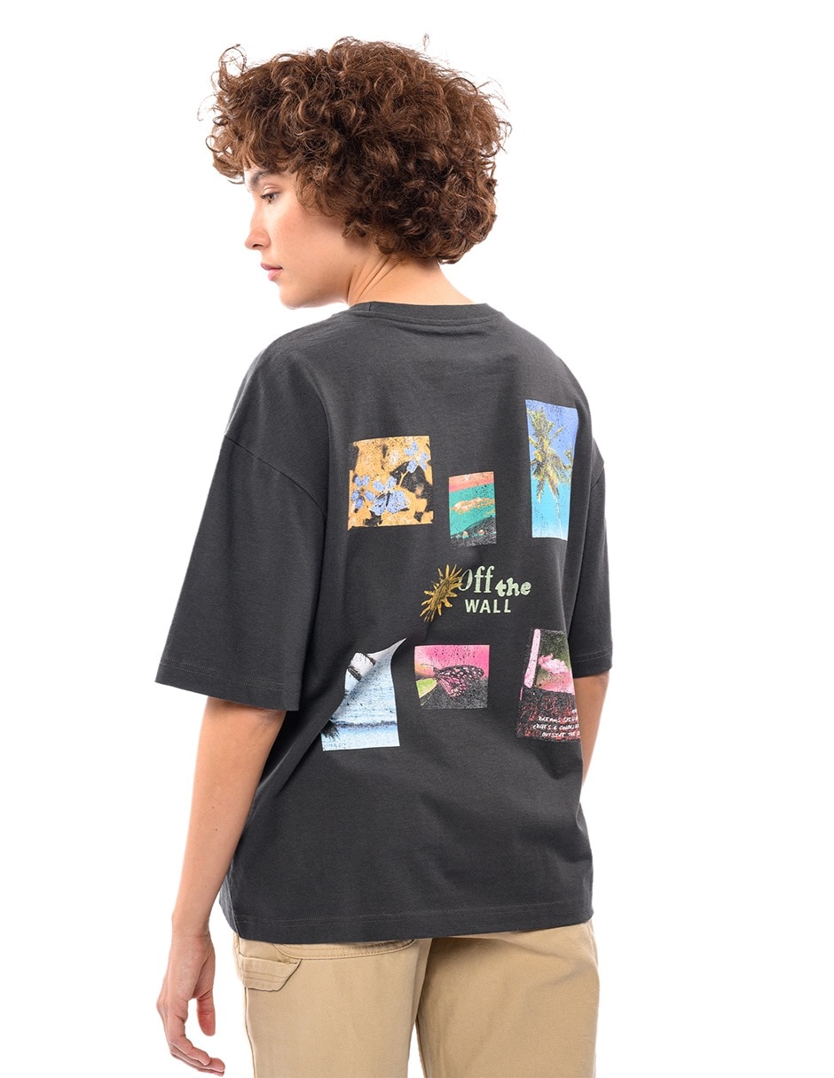 Playera manga corta Dreams Spills cuello redondo para mujer 5