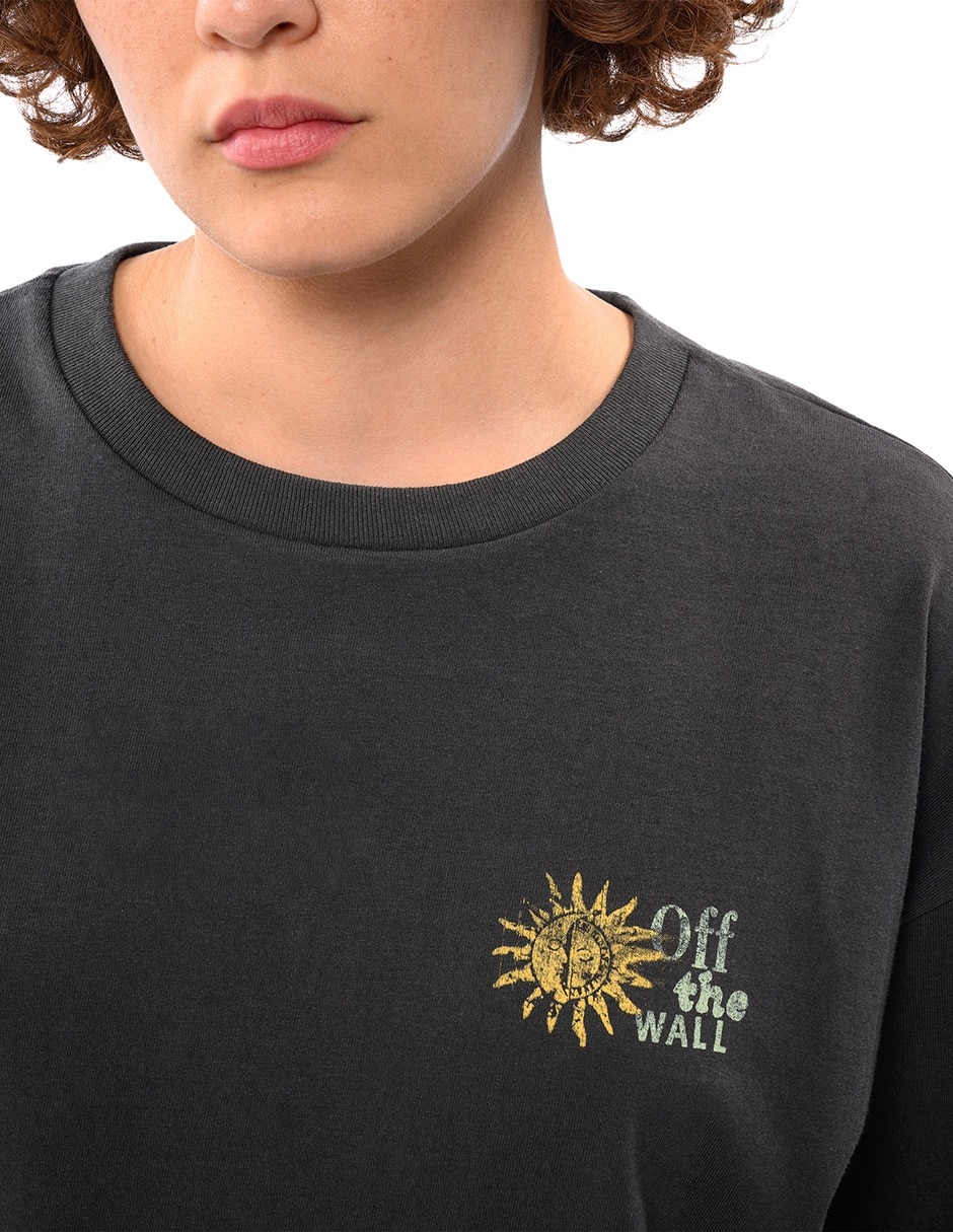 Playera manga corta Dreams Spills cuello redondo para mujer 3
