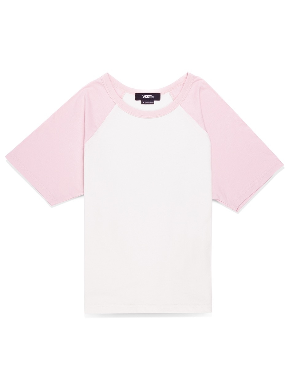 Playera manga corta Gracie Raglan Ss T-Shirt Vans cuello redondo mujer 3