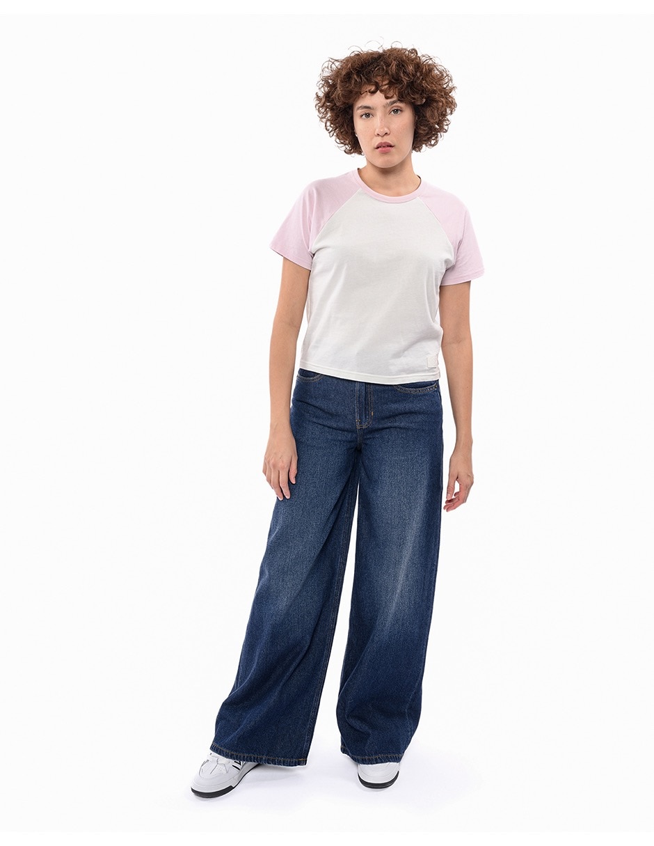 Playera manga corta Gracie Raglan Ss T-Shirt Vans cuello redondo mujer 2