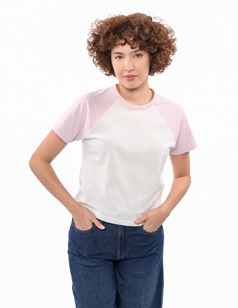 Playera manga corta Gracie Raglan Ss T-Shirt Vans cuello redondo mujer 1