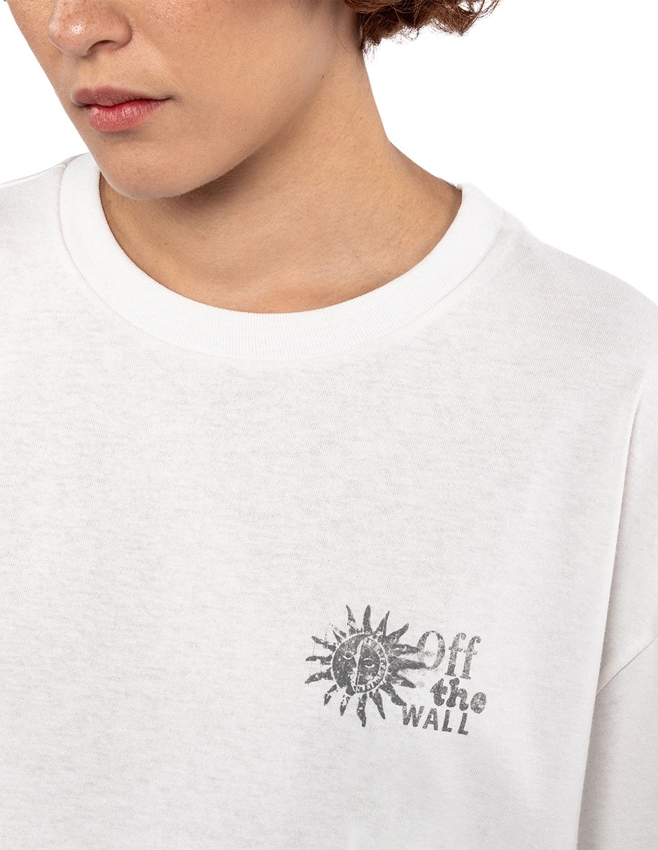 Playera manga corta Dreams Spills cuello redondo para mujer 4