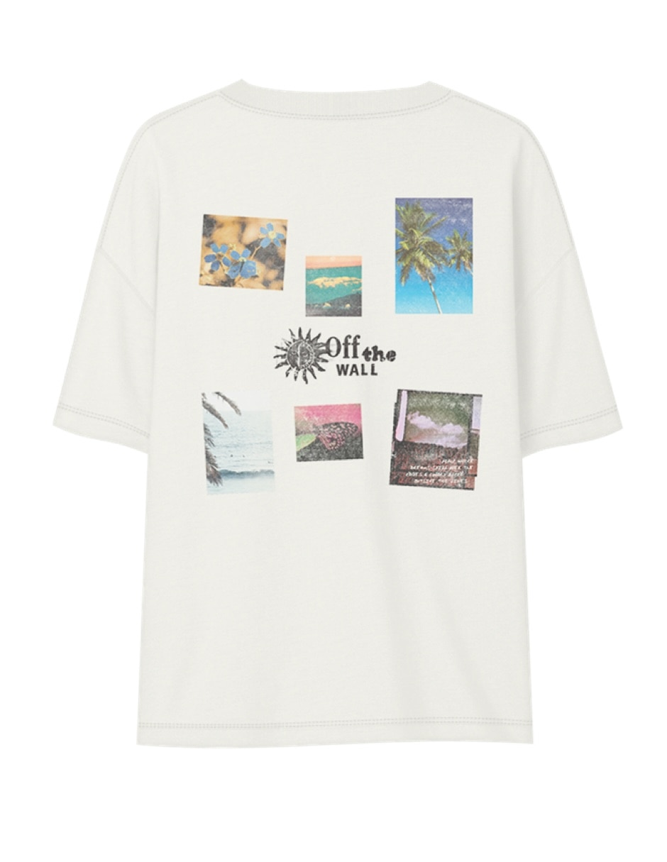 Playera manga corta Dreams Spills cuello redondo para mujer 3