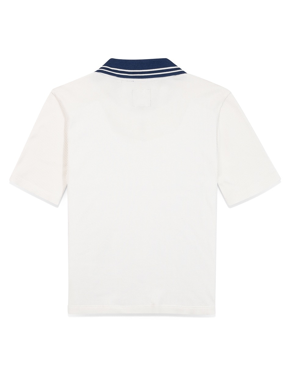 Playera manga corta Priscilla Polo cuello redondo para mujer 5