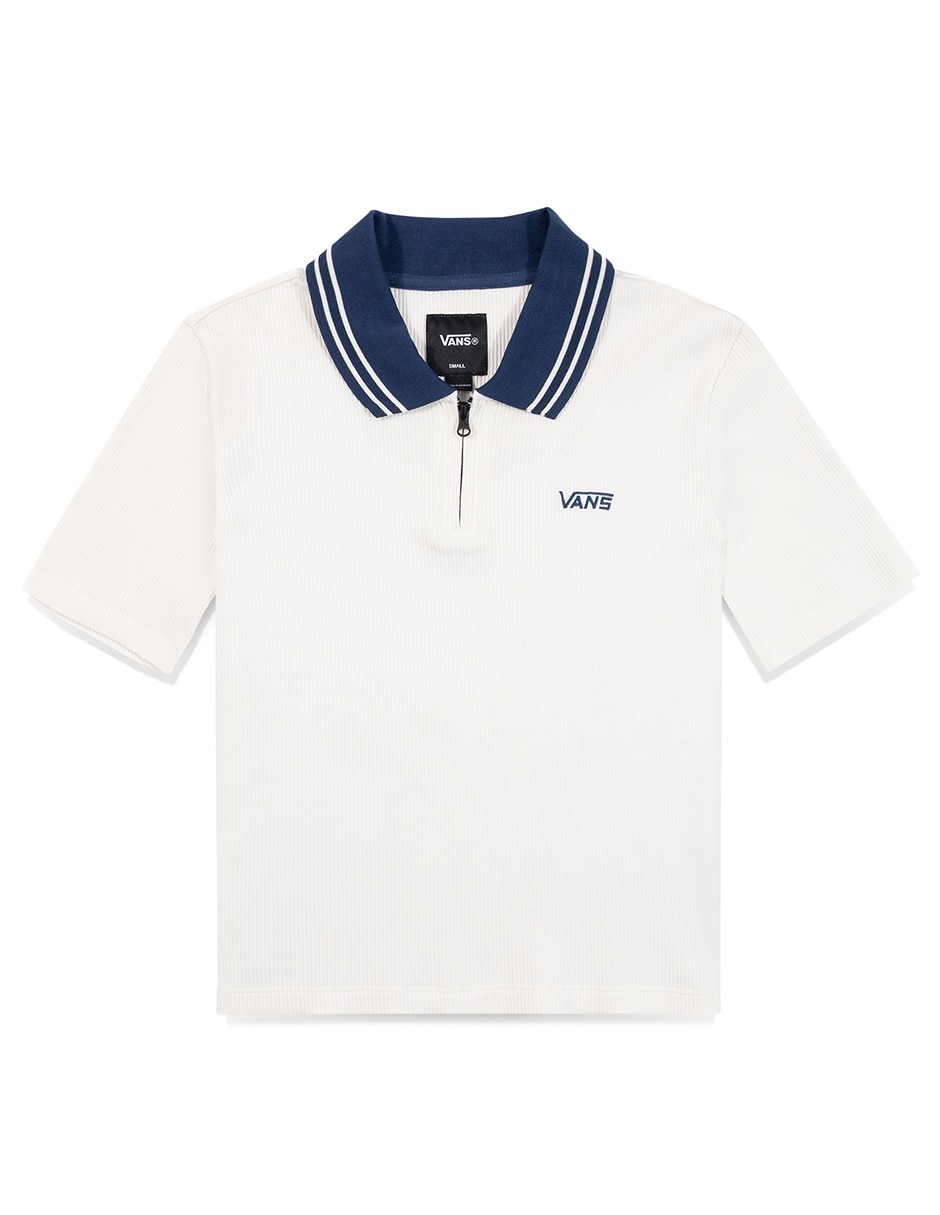 Playera manga corta Priscilla Polo cuello redondo para mujer 3