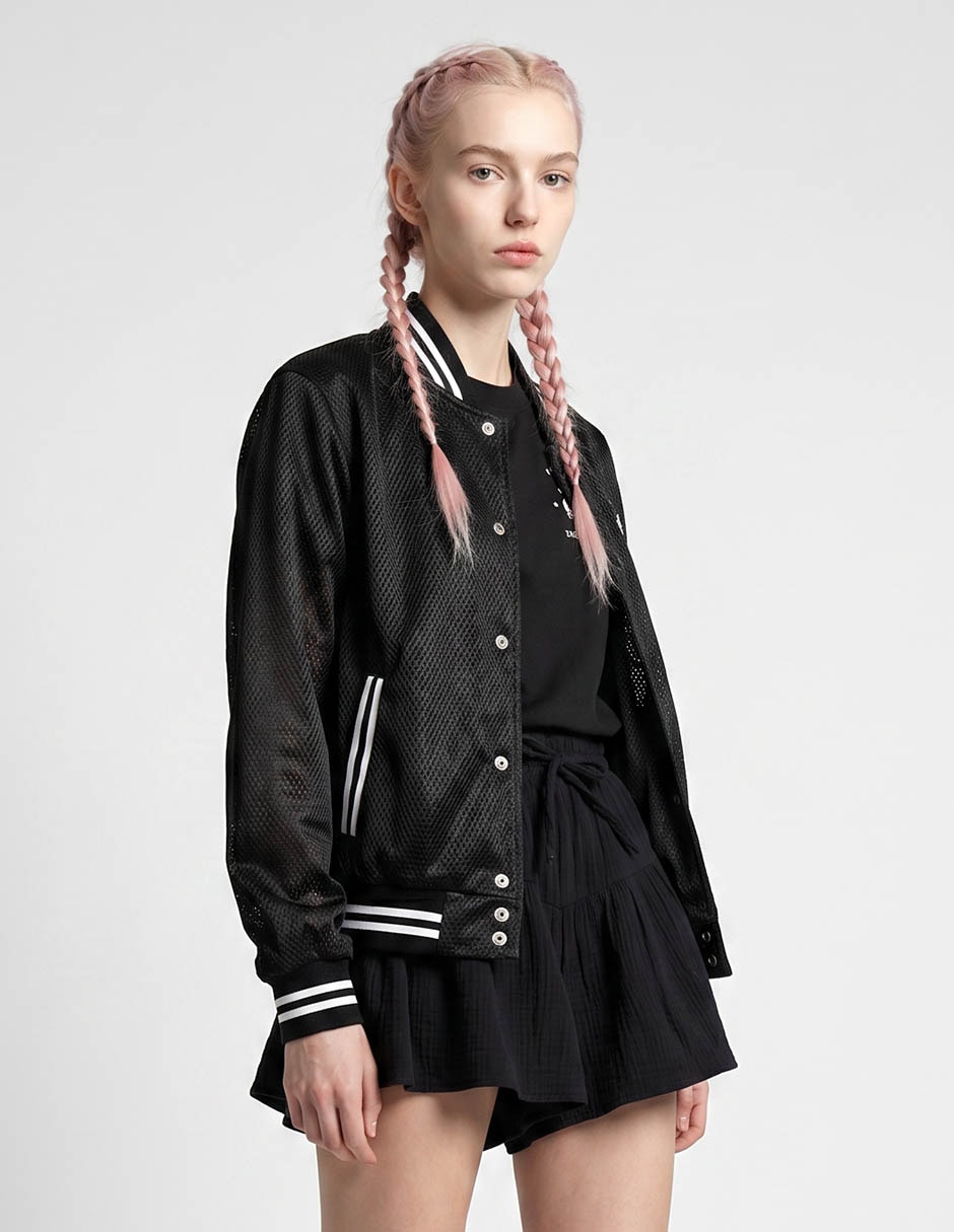 Chamarra Bomber No Impermeable De PoliŽster Para Mujer Chamarra Bomber No Impermeable De PoliŽster Para Mujer
