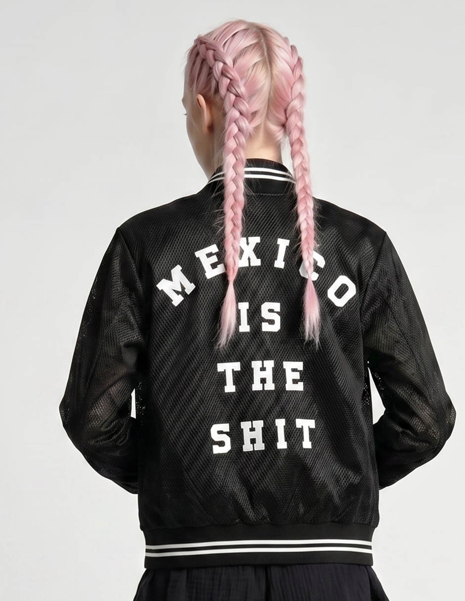 Chamarra Bomber Mits No Impermeable De PoliŽster Para Mujer