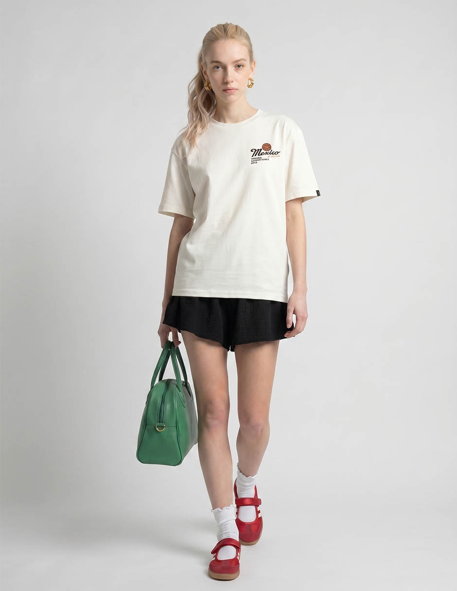 Playera Manga Corta Mits Coleccion Cuello Redondo Para Mujer