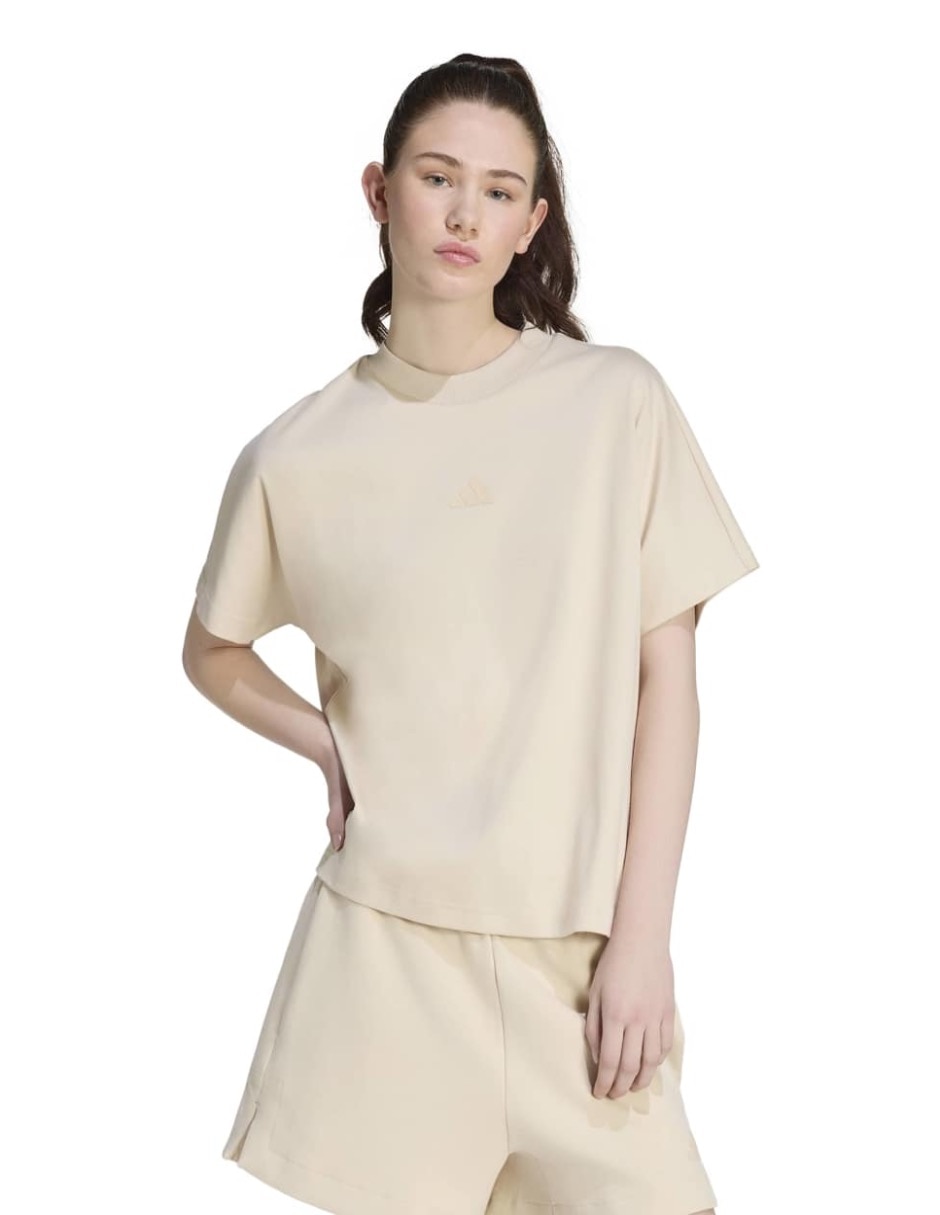 Playera manga corta Soft Lux cuello redondo mujer