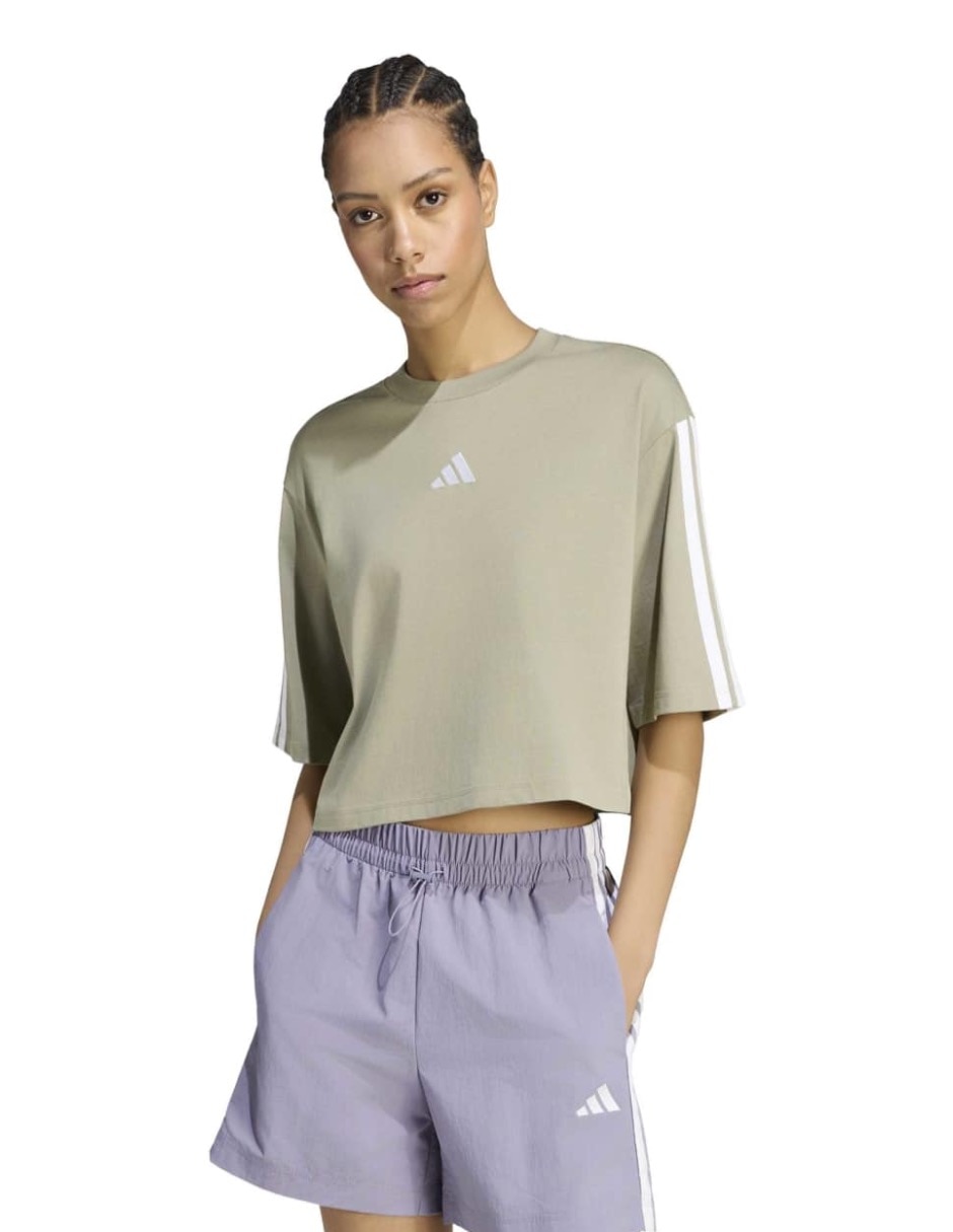 Playera manga corta Essentials cuello redondo mujer Playera manga corta Essentials cuello redondo mujer