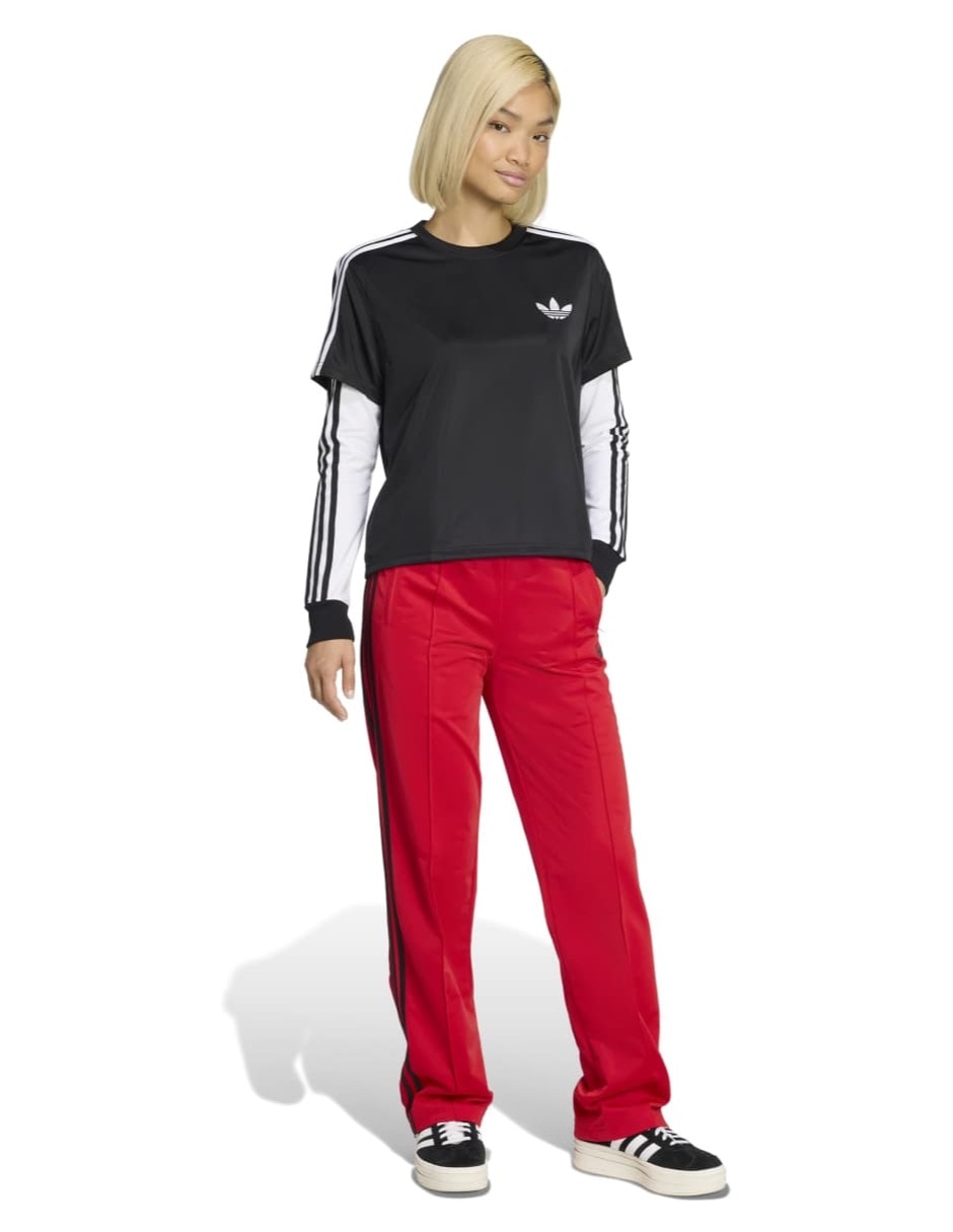 Playera manga corta Adicolor cuello redondo mujer 4