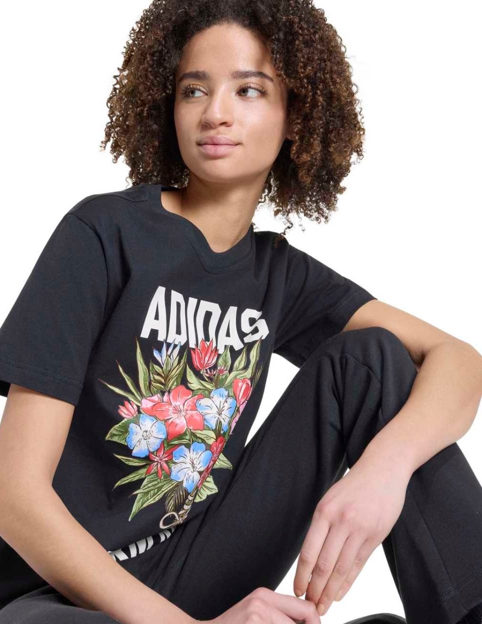 Playera manga corta Brand Collaboration cuello redondo para mujer 6