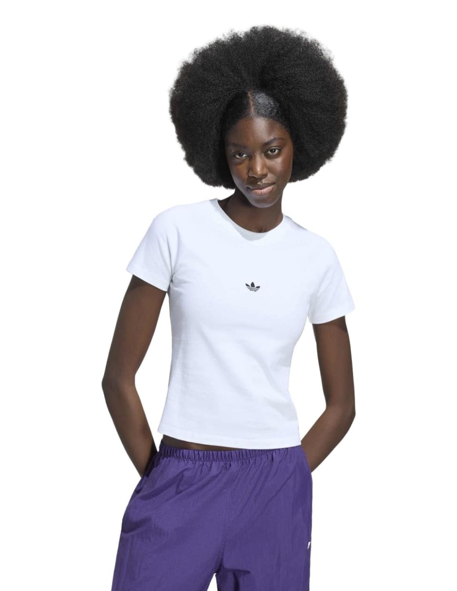 Playera manga corta cuello redondo para mujer