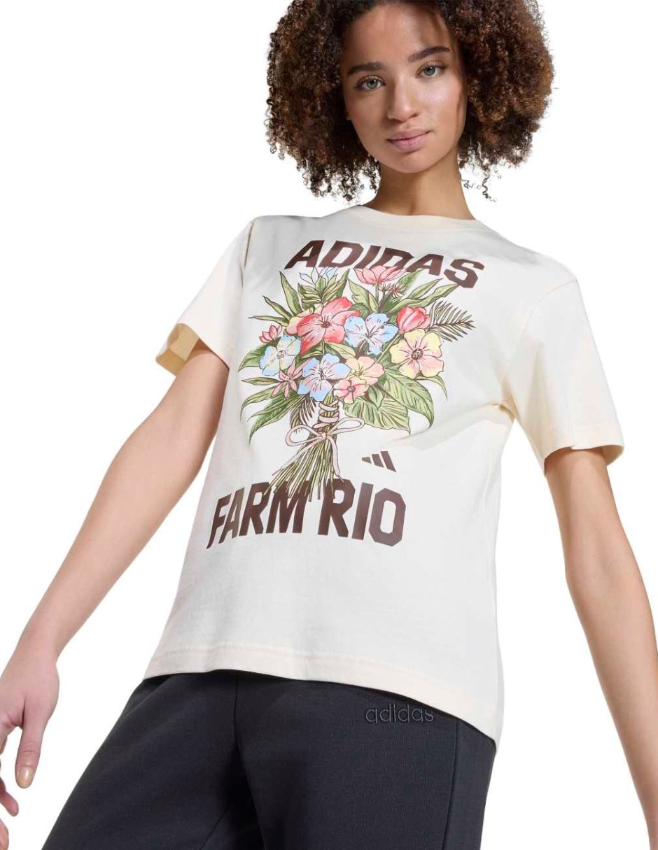 Playera manga corta Brand Collaboration cuello redondo para mujer 3