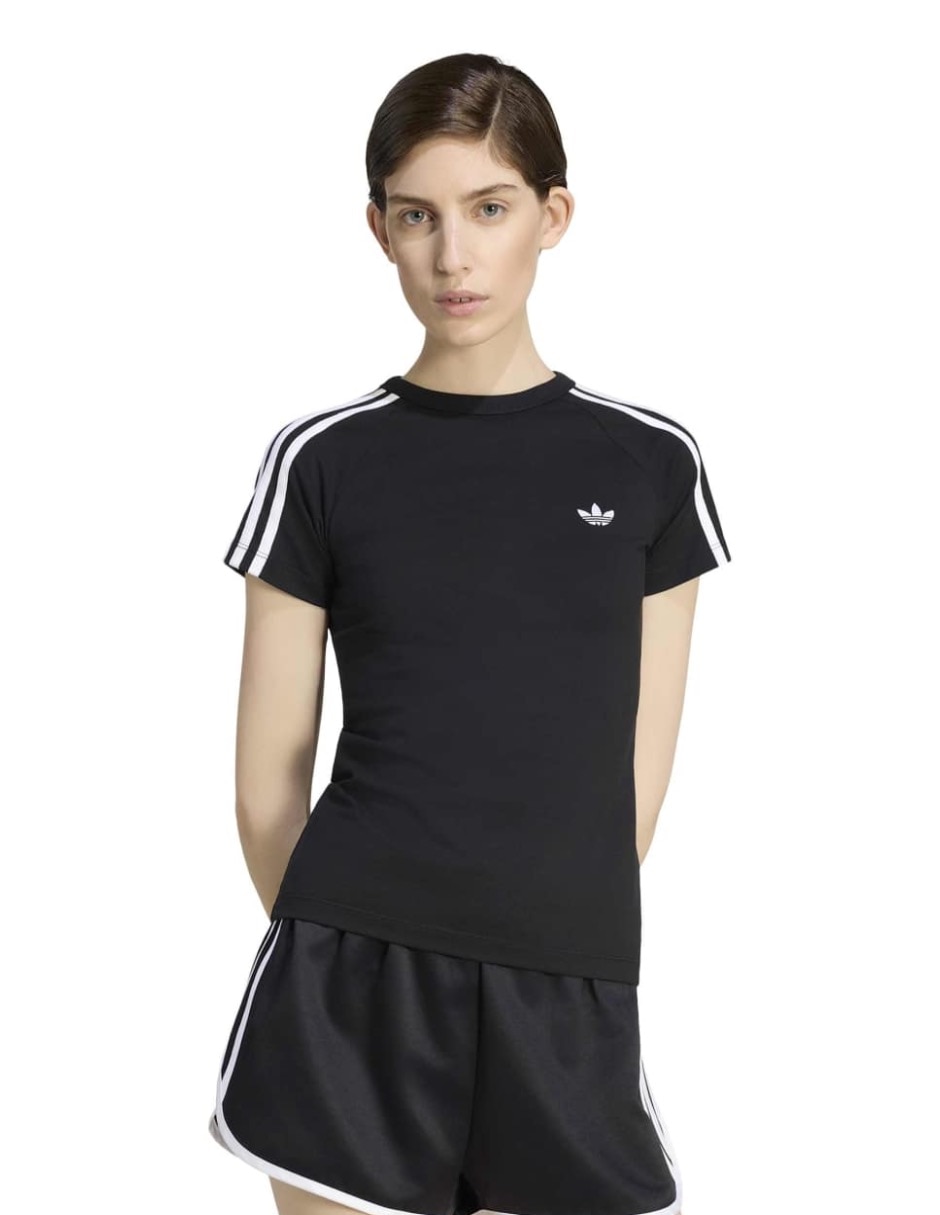 Playera manga corta Adicolor cuello redondo para mujer