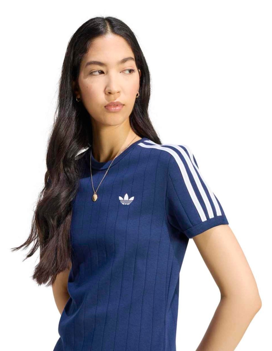 Playera manga corta Adicolor cuello redondo para mujer 2