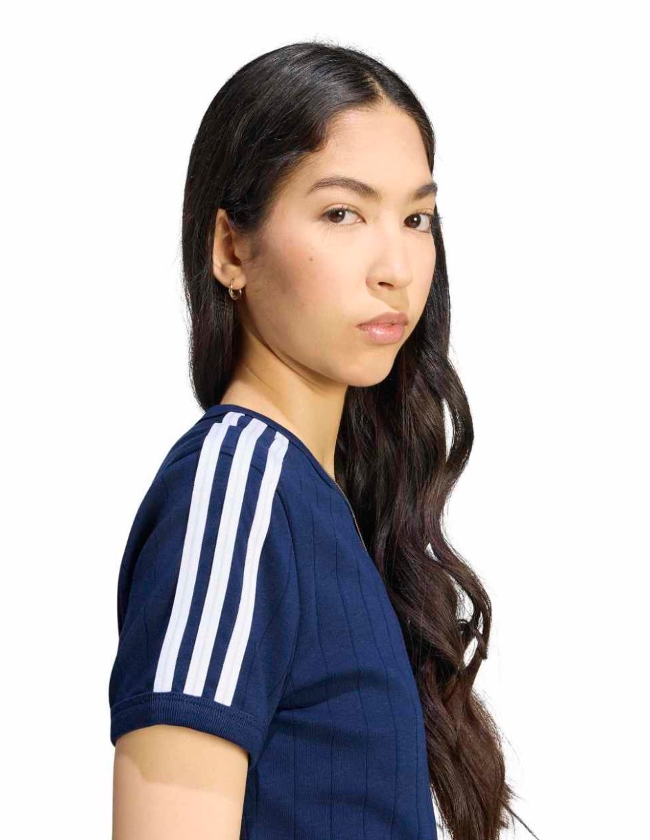 Playera manga corta Adicolor cuello redondo para mujer 6