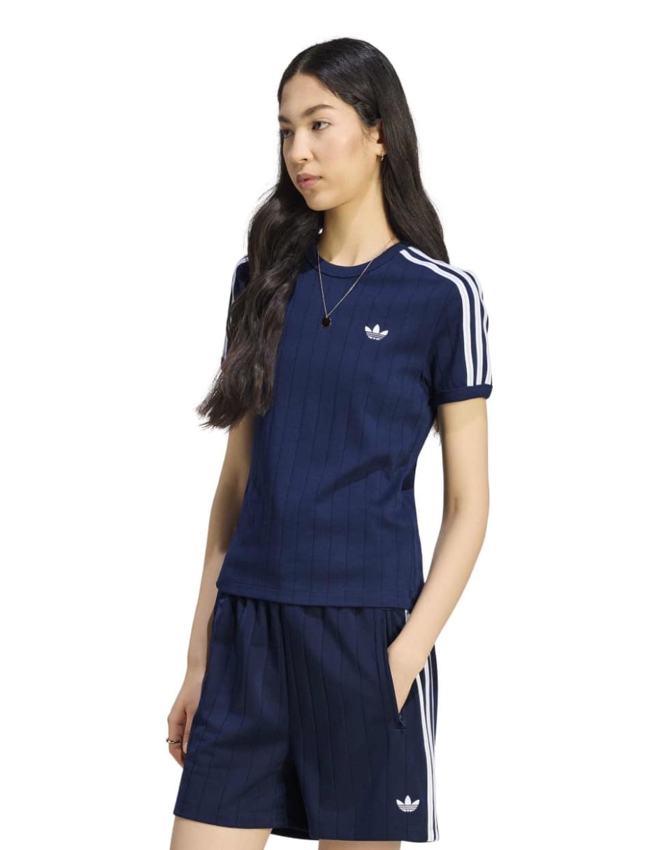 Playera manga corta Adicolor cuello redondo para mujer Playera manga corta Adicolor cuello redondo para mujer