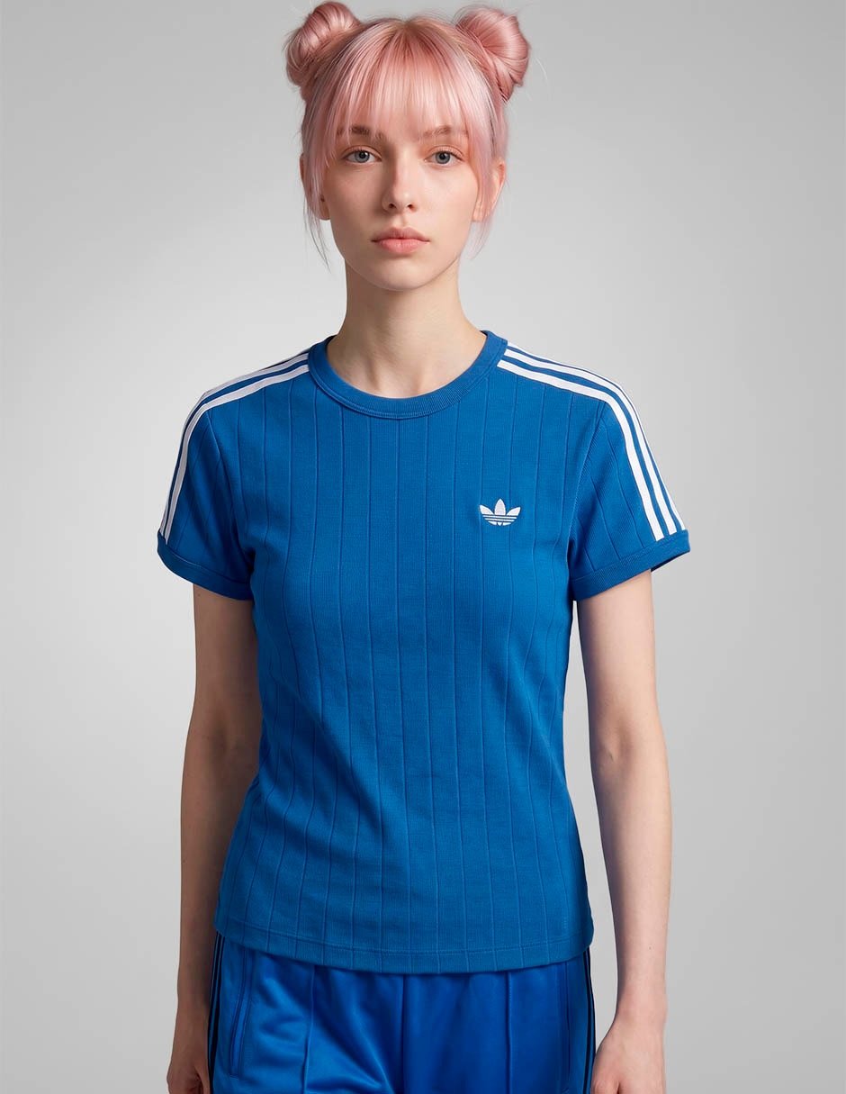 Playera manga corta adidas originals adicolor cuello redondo para mujer
