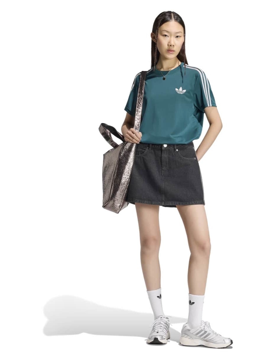 Playera manga corta Adicolor cuello redondo para mujer 3