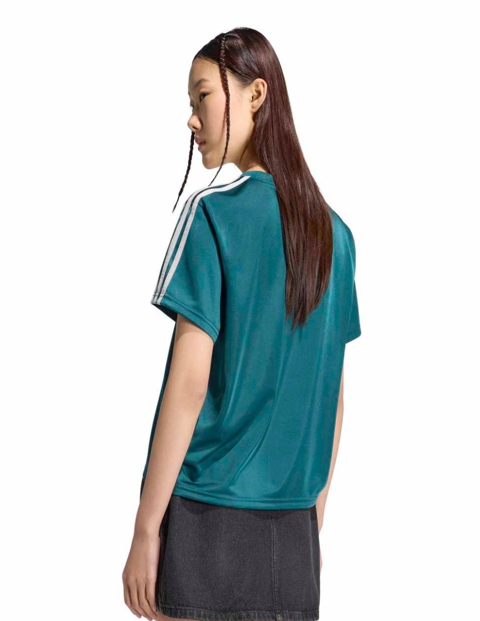Playera manga corta Adicolor cuello redondo para mujer 4