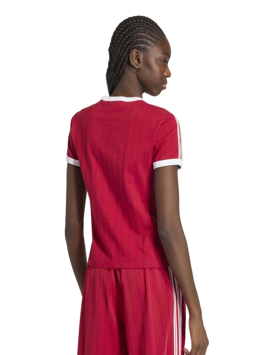 Playera manga corta Adicolor cuello redondo para mujer 4