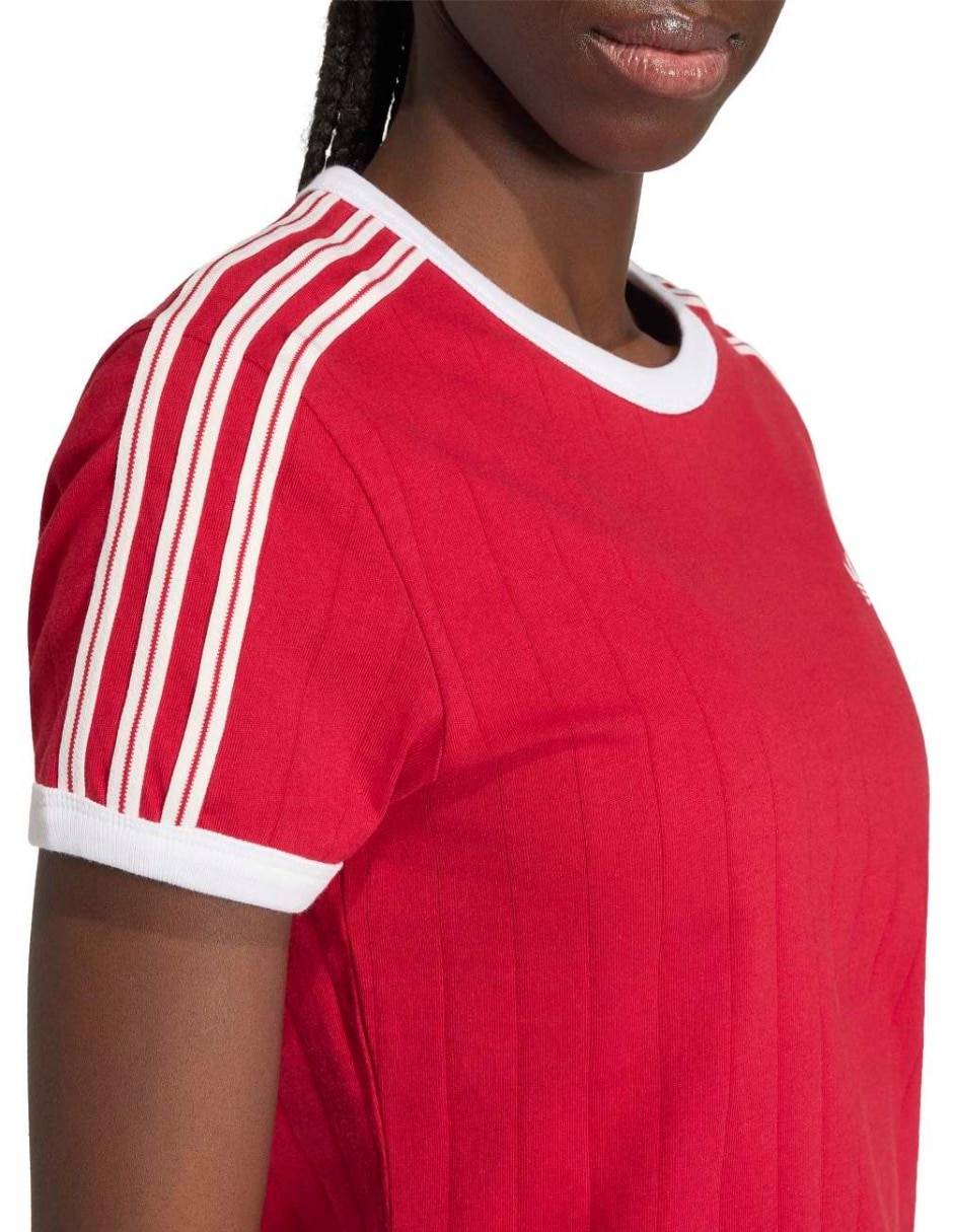 Playera manga corta Adicolor cuello redondo para mujer 5