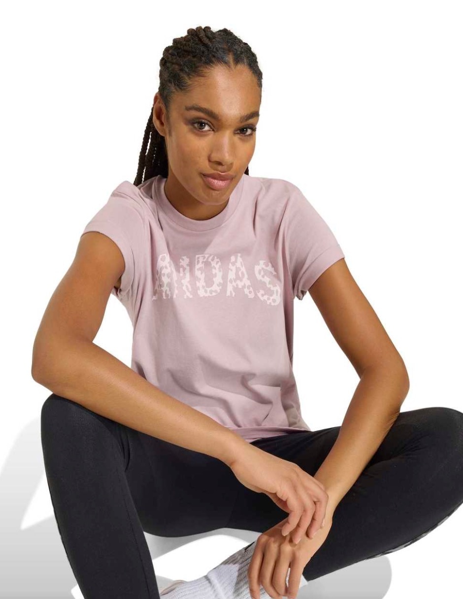 Playera manga corta Adidas Originals Tie-Ins cuello redondo para mujer
