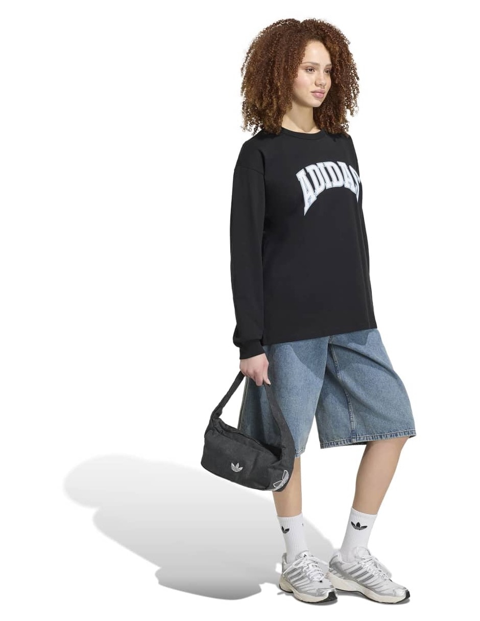 Playera manga larga Graphics cuello redondo para mujer 3