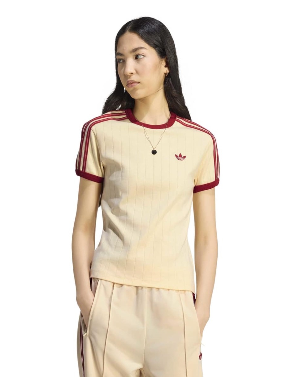 Playera manga corta Adicolor cuello redondo para mujer