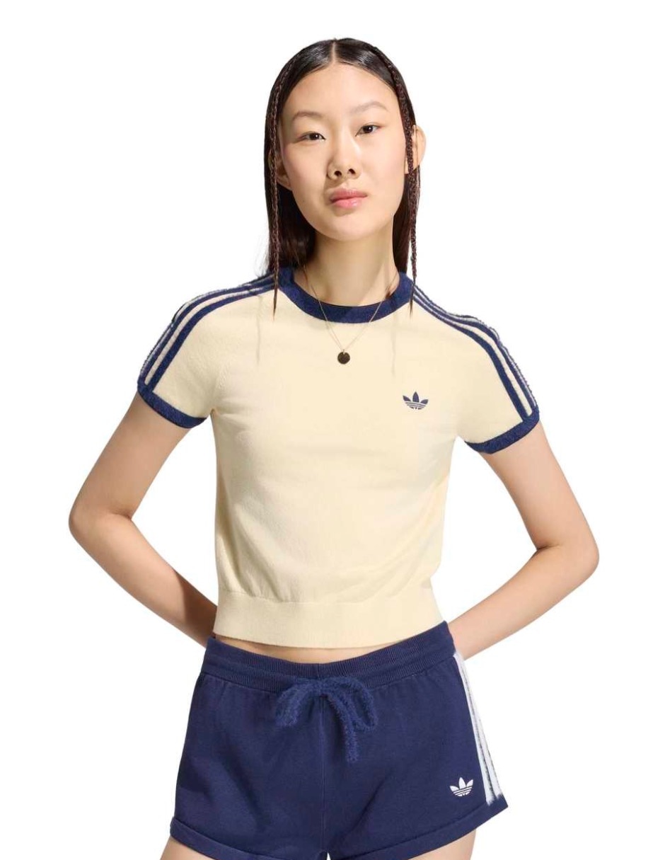 Playera manga corta Wardrobe Knits cuello redondo para mujer Playera manga corta Wardrobe Knits cuello redondo para mujer