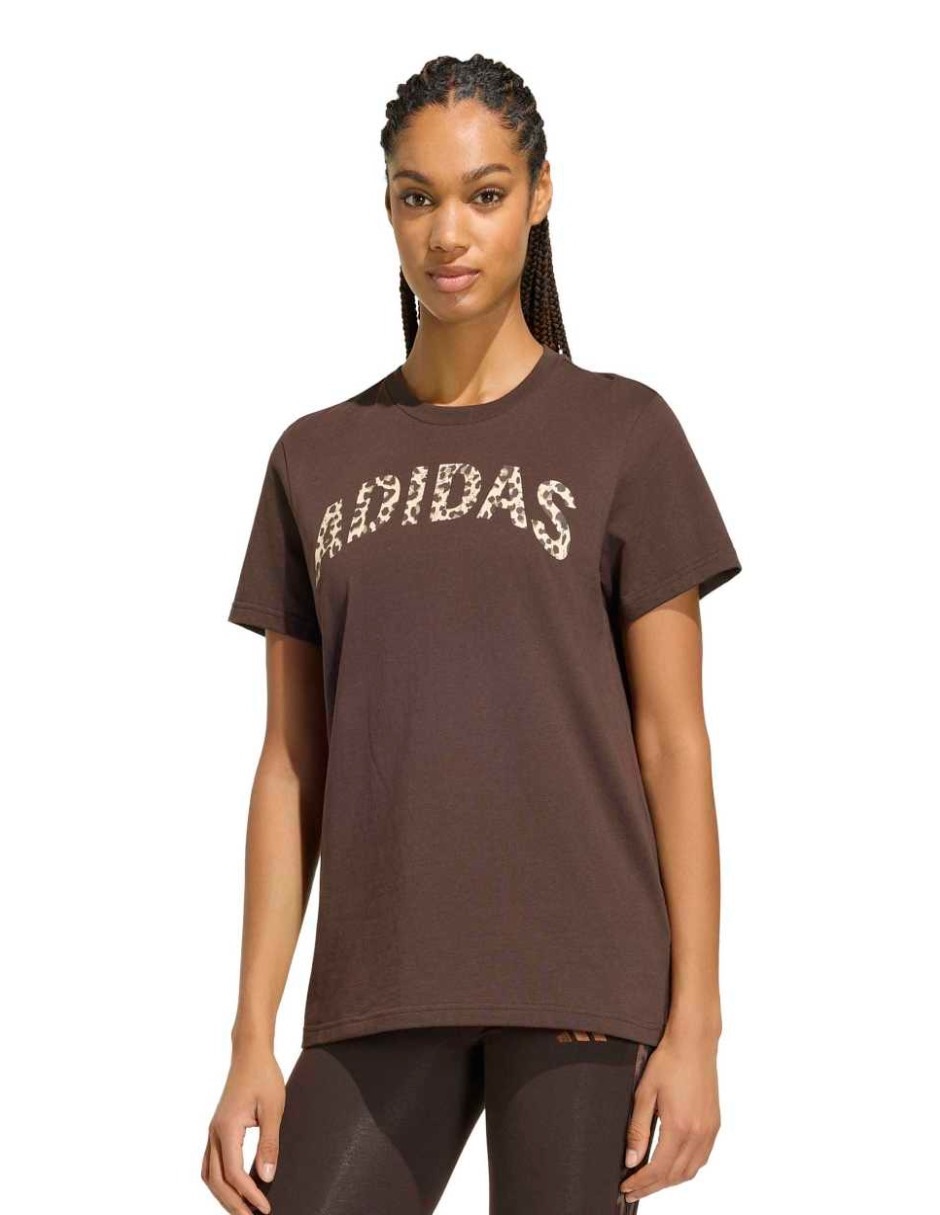 Playera manga corta Tie-Ins cuello redondo para mujer