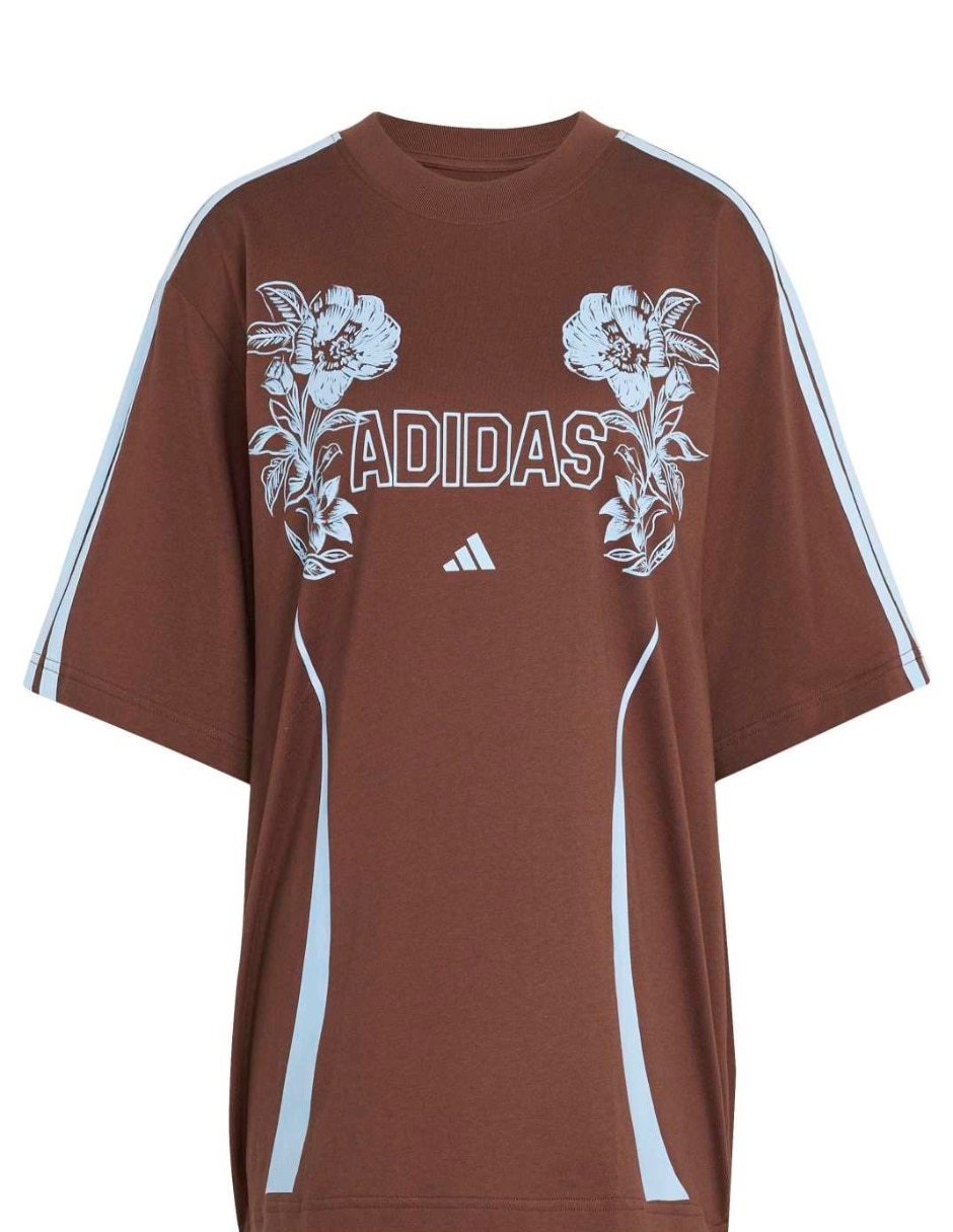 Playera manga al codo Brand Collaboration cuello redondo para mujer 4