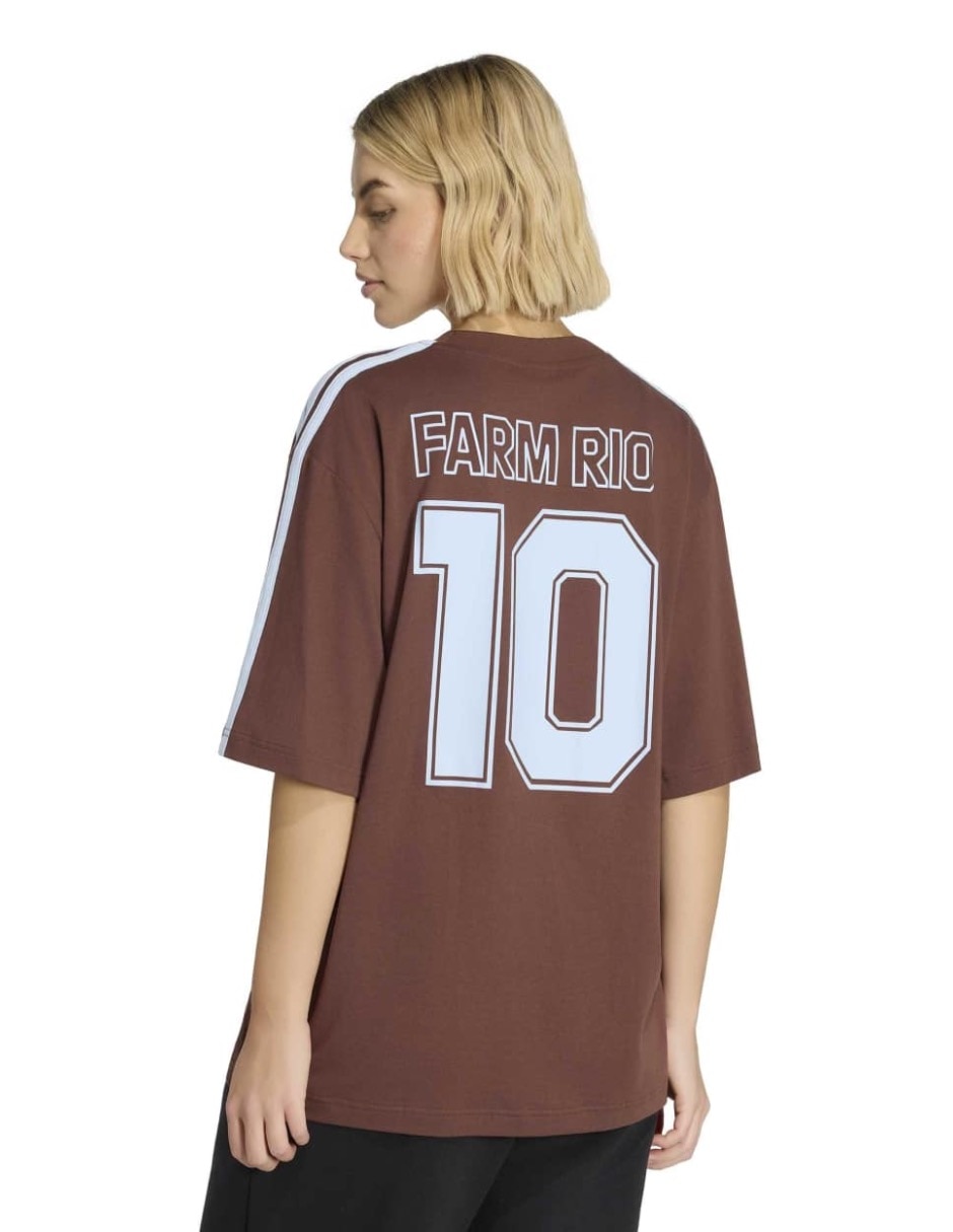 Playera manga al codo Brand Collaboration cuello redondo para mujer 5