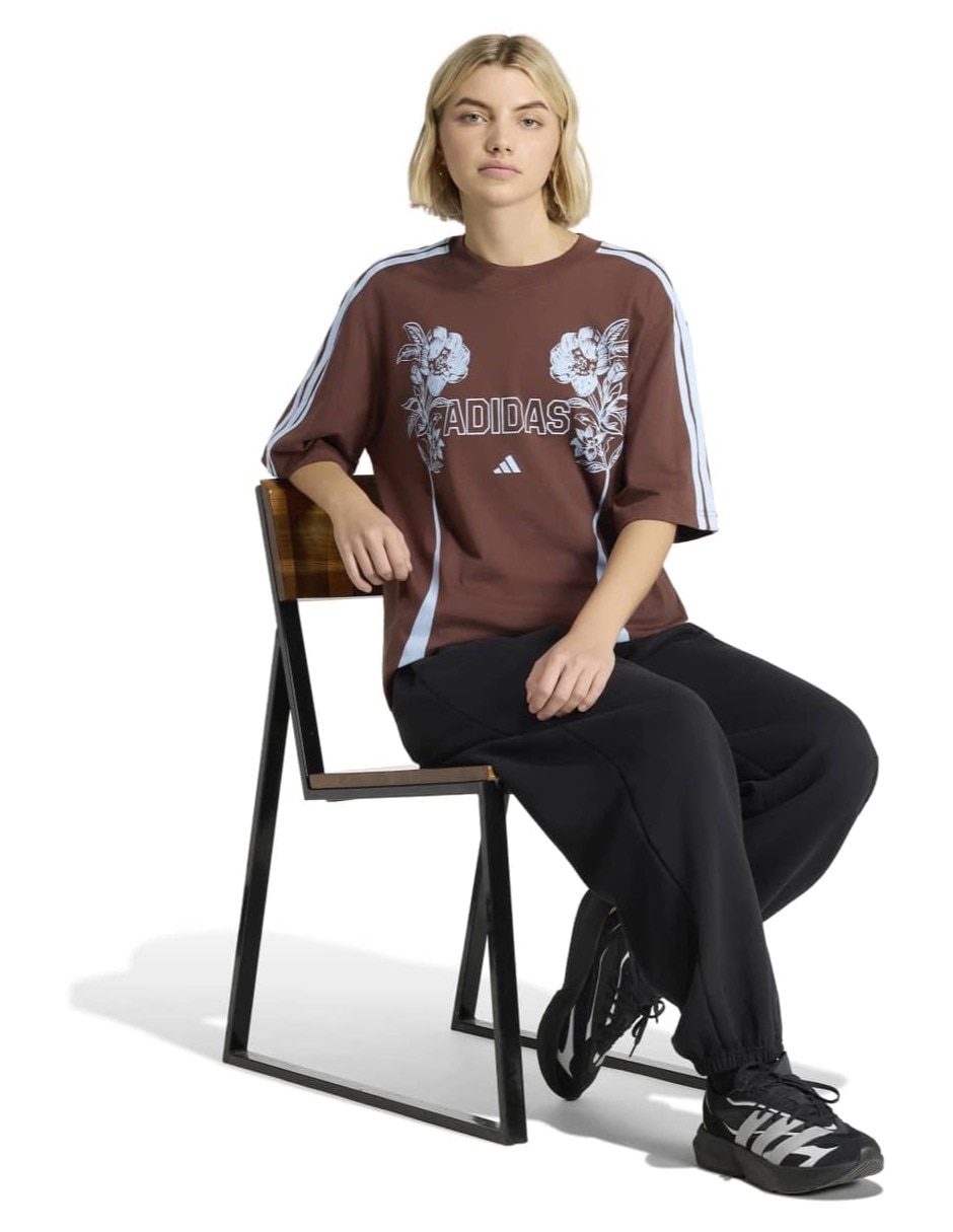 Playera manga al codo Brand Collaboration cuello redondo para mujer 6