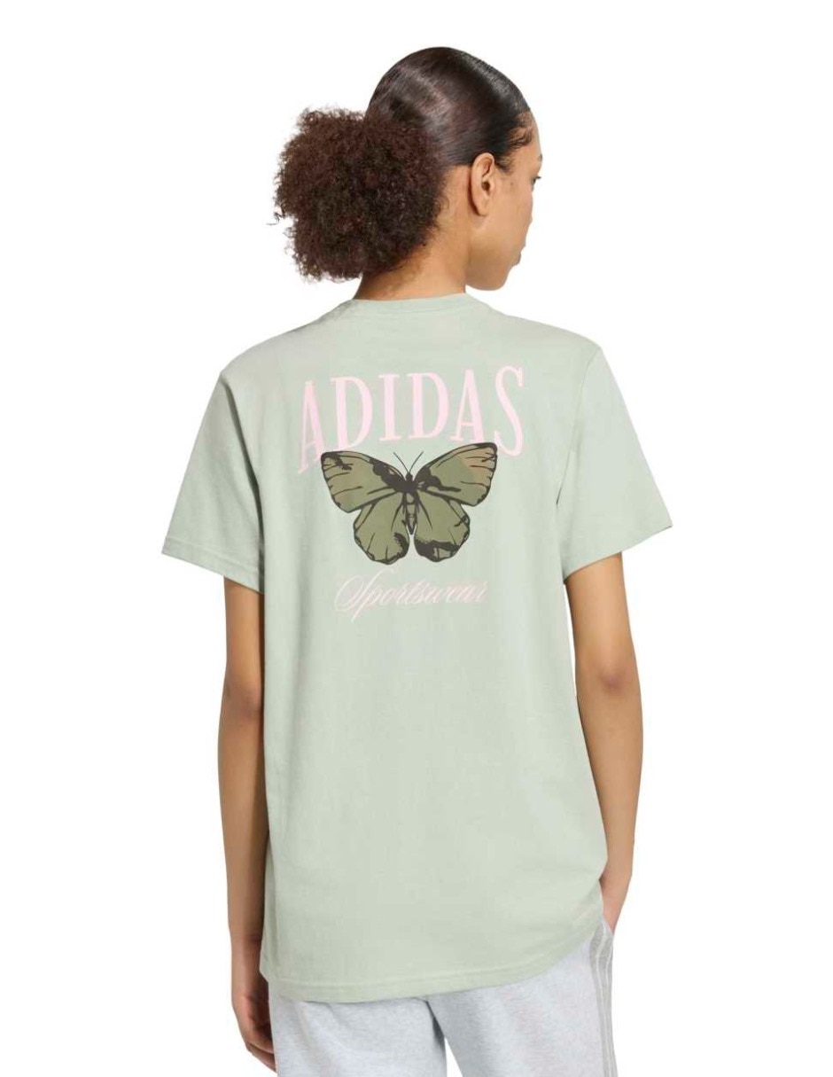 Playera manga corta Tie-Ins cuello redondo mujer 2