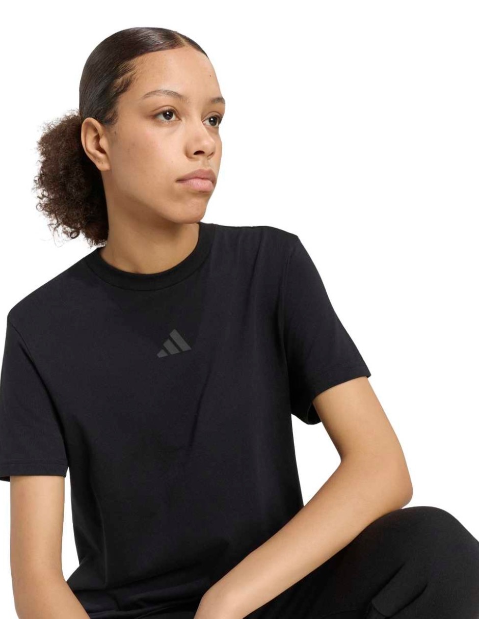 Playera manga corta Tie-Ins cuello redondo mujer 5