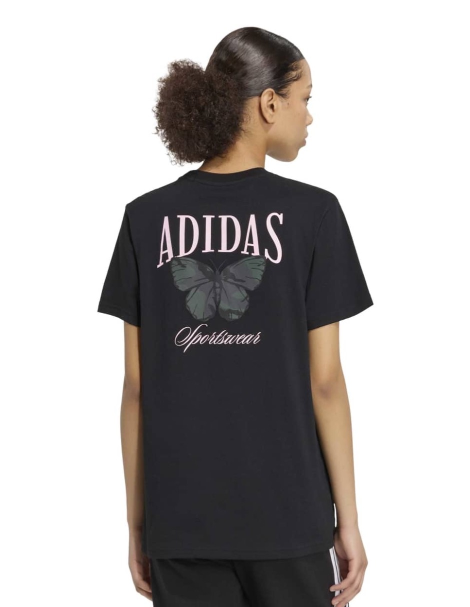 Playera manga corta Tie-Ins cuello redondo mujer 2