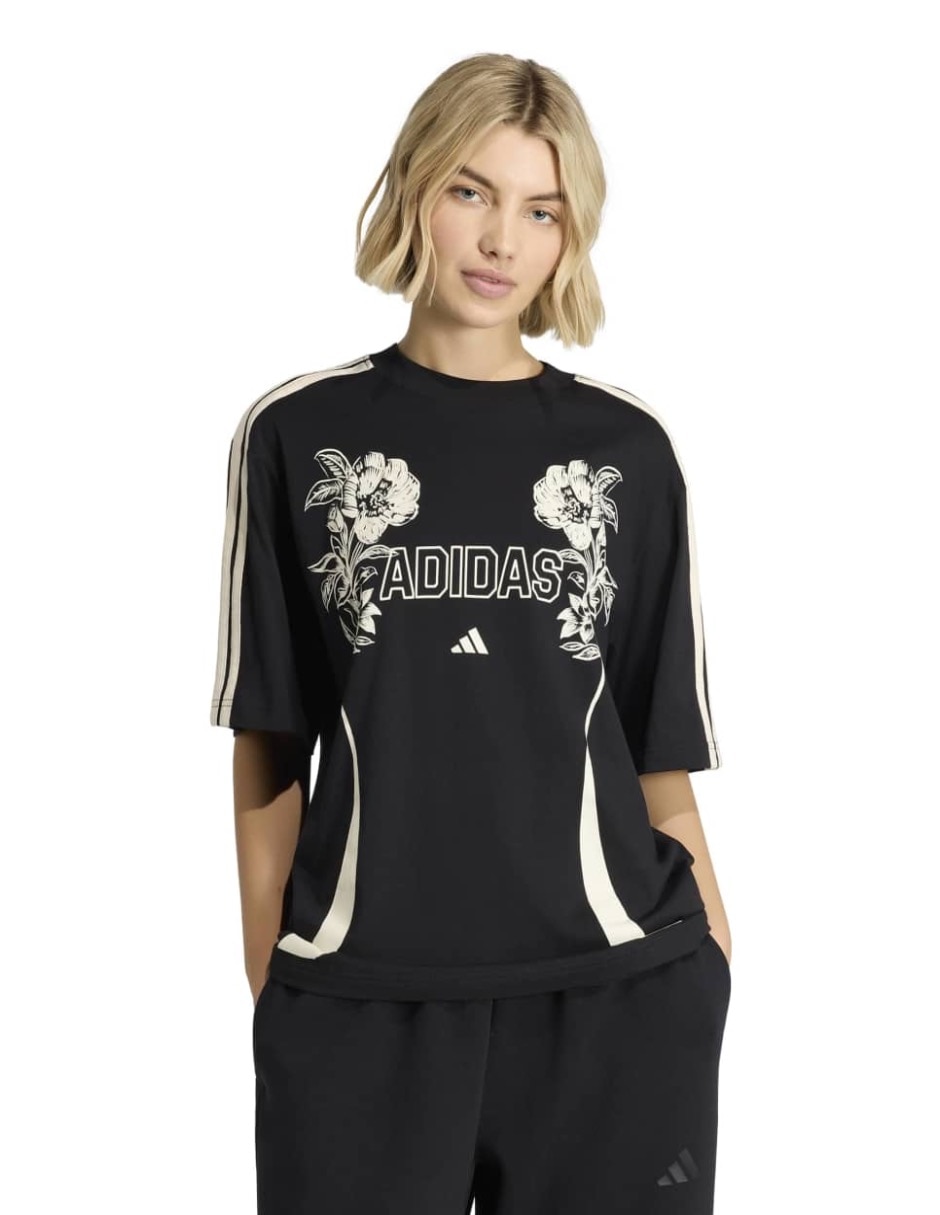 Playera manga corta Brand Collaboration cuello redondo para mujer Playera manga corta Brand Collaboration cuello redondo para mujer