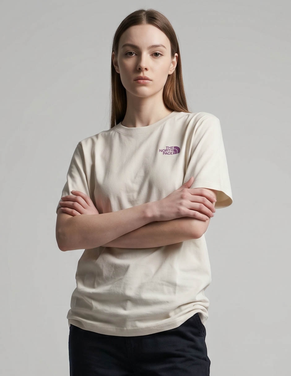 Playera manga corta cuello redondo para mujer