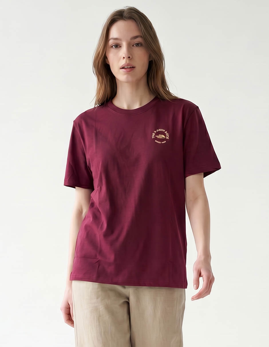 Playera manga corta cuello redondo para mujer