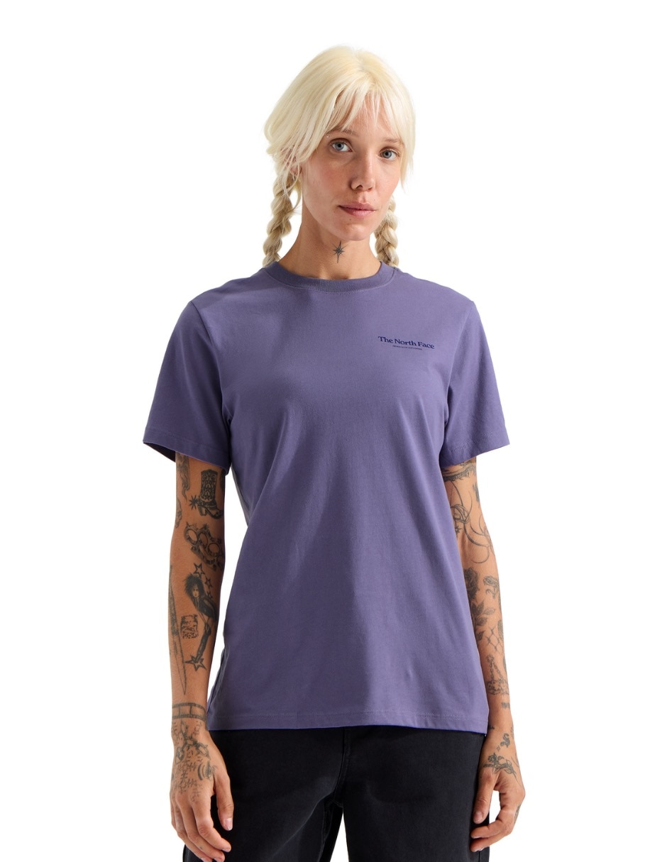 Playera manga corta cuello redondo para mujer